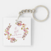 Seien Sie still und wissen Schlüsselanhänger (Rückseite)