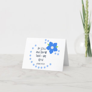 Seien Sie still und wissen Sie biblisch Feiertagskarte