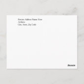 Seien Sie still und wissen Sie, dass ich die Chris Postkarte (Rückseite)