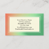 Seien Sie still und wissen Sie, dass ich GOD Churc Visitenkarte (Rückseite)