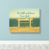 Seien Sie still und wissen Sie, dass ich Gott Bibl Leinwanddruck (Insitu (Holzboden))