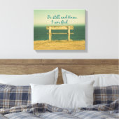 Seien Sie still und wissen Sie, dass ich Gott Bibl Leinwanddruck (Insitu (Schlafzimmer))
