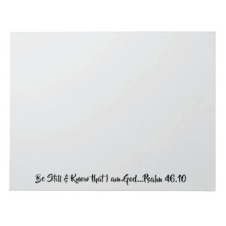 Seien Sie still und wissen Sie, dass ich Gott Bibl Notizblock