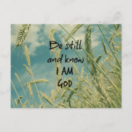 Seien Sie still und wissen Sie, dass ich Gott Bibl Postkarte