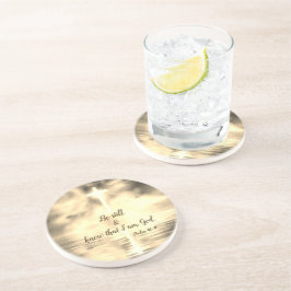 Seien Sie still und wissen Sie, dass ich Gott bin  Getränkeuntersetzer