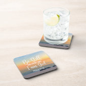 Seien Sie still und wissen Sie, dass ich Gott bin Getränkeuntersetzer (Rechte Seite)