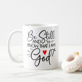 Seien Sie still und wissen Sie, dass ich Gott bin Kaffeetasse