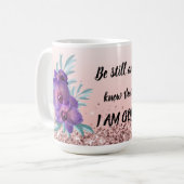 Seien Sie still und wissen Sie, dass ich Gott bin  Kaffeetasse (Vorderseite Links)