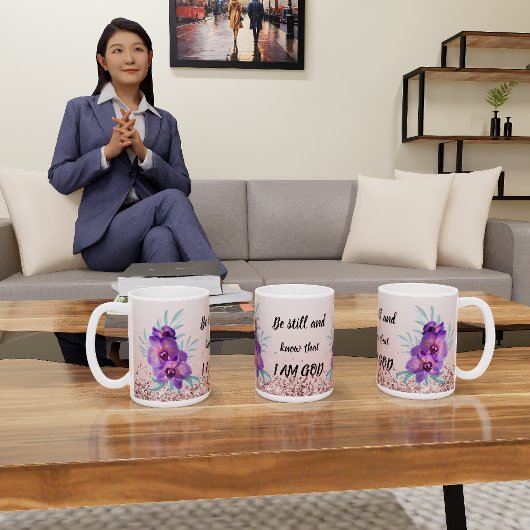 Seien Sie still und wissen Sie, dass ich Gott bin Kaffeetasse