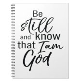 Seien Sie still und wissen Sie, dass ich Gott bin Notizblock (Vorderseite)
