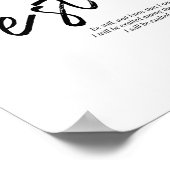 Seien Sie still und wissen Sie, dass ich Gott bin. Poster (Ecke)