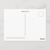 Seien Sie still und wissen Sie, dass ich Gott bin Postkarte (Rückseite)