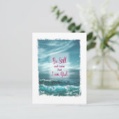 Seien Sie still und wissen Sie, dass ich Gott bin Postkarte (Stehend Vorderseite)