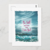 Seien Sie still und wissen Sie, dass ich Gott bin Postkarte (Vorne/Hinten)