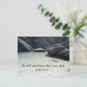 Seien Sie still und wissen Sie, dass ich Gott bin. Postkarte (Stehend Vorderseite)