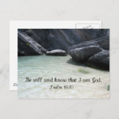 Seien Sie still und wissen Sie, dass ich Gott bin. Postkarte (Vorne/Hinten)