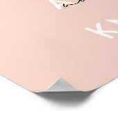 Seien Sie still und wissen Sie, dass ich Gott rosa Poster (Ecke)