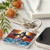 Seien Sie still und wissen Sie, dass ich Gott Schl Schlüsselanhänger (Vorderseite rechts)