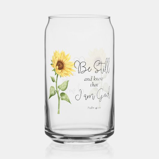 Seien Sie still und wissen Sie, dass ich Gott Sonn Dosenglas (Rückseite)
