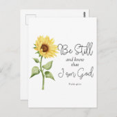 Seien Sie still und wissen Sie, dass ich Gott Sonn Postkarte (Vorne/Hinten)