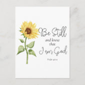 Seien Sie still und wissen Sie, dass ich Gott Sonn Postkarte (Vorderseite)