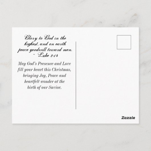 Seien Sie still und wissen Sie, dass ich GOTT-Weih Postkarte (Rückseite)