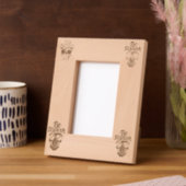 Seien Sie stilvoll, lebendiger grüner Schädel mit Geätzte Rahmen (Linke Ecke)