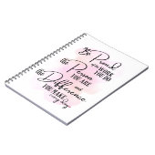 Seien Sie stolz auf Ihre Arbeit Notizblock (Linke Seite)