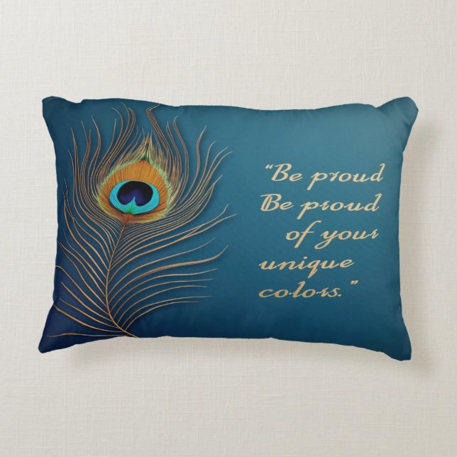 Seien Sie stolz auf Ihre einzigartigen Farben - In Dekokissen (Rückseite)