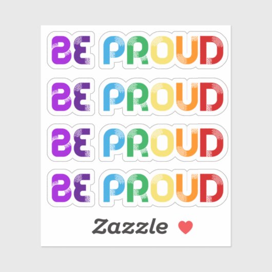 Seien Sie stolz auf LGBT-Gay Pride Aufkleber (Blatt)