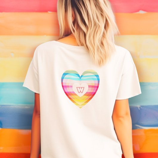 Seien Sie stolz auf LGBTQ Rainbow Heft Monogram Tri-Blend Shirt