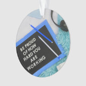 Seien Sie stolz darauf, fleißig, Motivierend Ornament (Vorderseite)