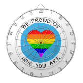 Seien Sie stolz darauf, wer Sie LGBT sind Dartscheibe (vorne)