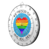 Seien Sie stolz darauf, wer Sie LGBT sind Dartscheibe (Vorderseite rechts)