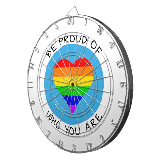 Seien Sie stolz darauf, wer Sie LGBT sind Dartscheibe (Vorderseite rechts)