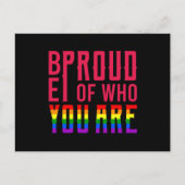 Seien Sie stolz darauf, wer Sie LGBT-Stolz Monat L Postkarte (Vorderseite)