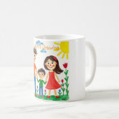 Seien Sie stolz und fügen Sie Ihr Kinderwerk hinzu Kaffeetasse (VorderseiteRechts)