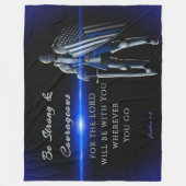 SEIEN SIE STRONG Joshua:1,9 Fleecedecke (Vorderseite)