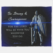 SEIEN SIE STRONG Joshua:1,9 Fleecedecke (Vorderseite (Horizontal))