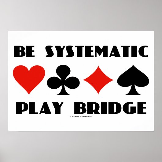 Seien Sie systematische Play Bridge (vier Card-Anz Poster (Vorne)