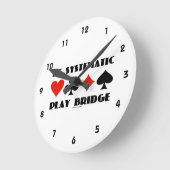 Seien Sie systematische Play Bridge (vier Card Anz Runde Wanduhr (Winkel)