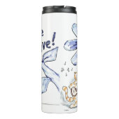 Seien Sie tapfer Cat Musician Thermosbecher (Rückseite)