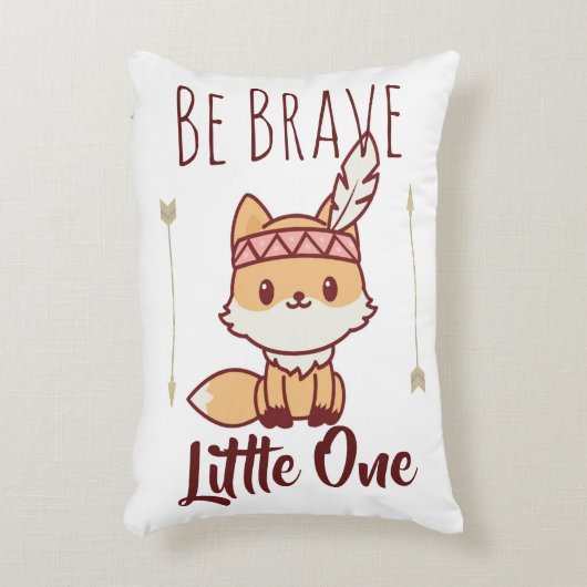 Seien Sie tapfer, ein Tribal Fox Niedliches Kinder Dekokissen (Vorderseite(Vertikal))