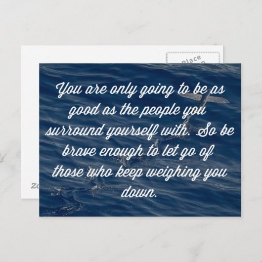 Seien Sie tapfer genug Zitat Postkarte (Vorne/Hinten)