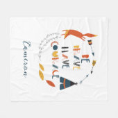 Seien Sie tapfer haben Mut Fox Fleecedecke (Vorderseite (Horizontal))