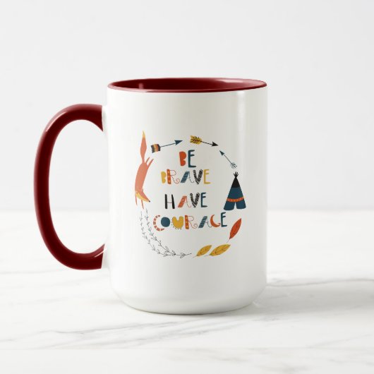 Seien Sie tapfer haben Mut Fox Tasse (Links)