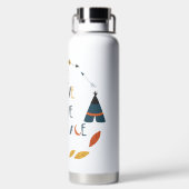 Seien Sie tapfer haben Mut Fox Trinkflasche (Rückseite)