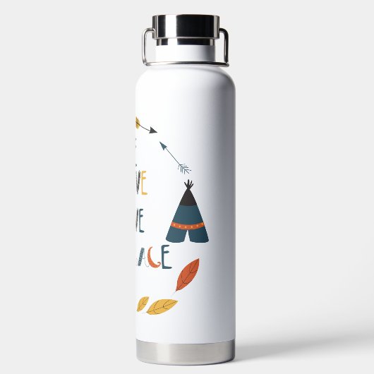 Seien Sie tapfer haben Mut Fox Trinkflasche (Rückseite)