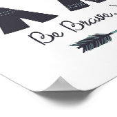 Seien Sie tapfer, kleine Kinderzimmer Art Poster (Ecke)