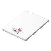 Seien Sie tapfer Pfeil mit Blume Notizblock (Rotiert)